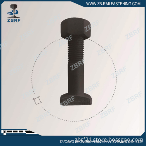 Clip bolt for high speed rail fastening